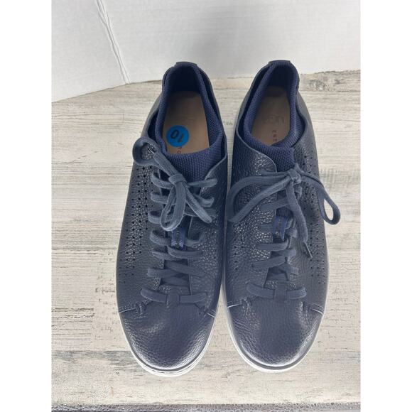 UGG Men’s New Sneakers – Navy Blue Leather Casual Shoes Size 10 main image 6